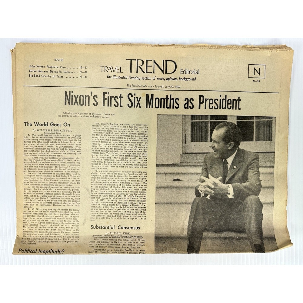 The Providence Sunday Journal Newspaper Travel Trend July 20 1969 Nixon First 6